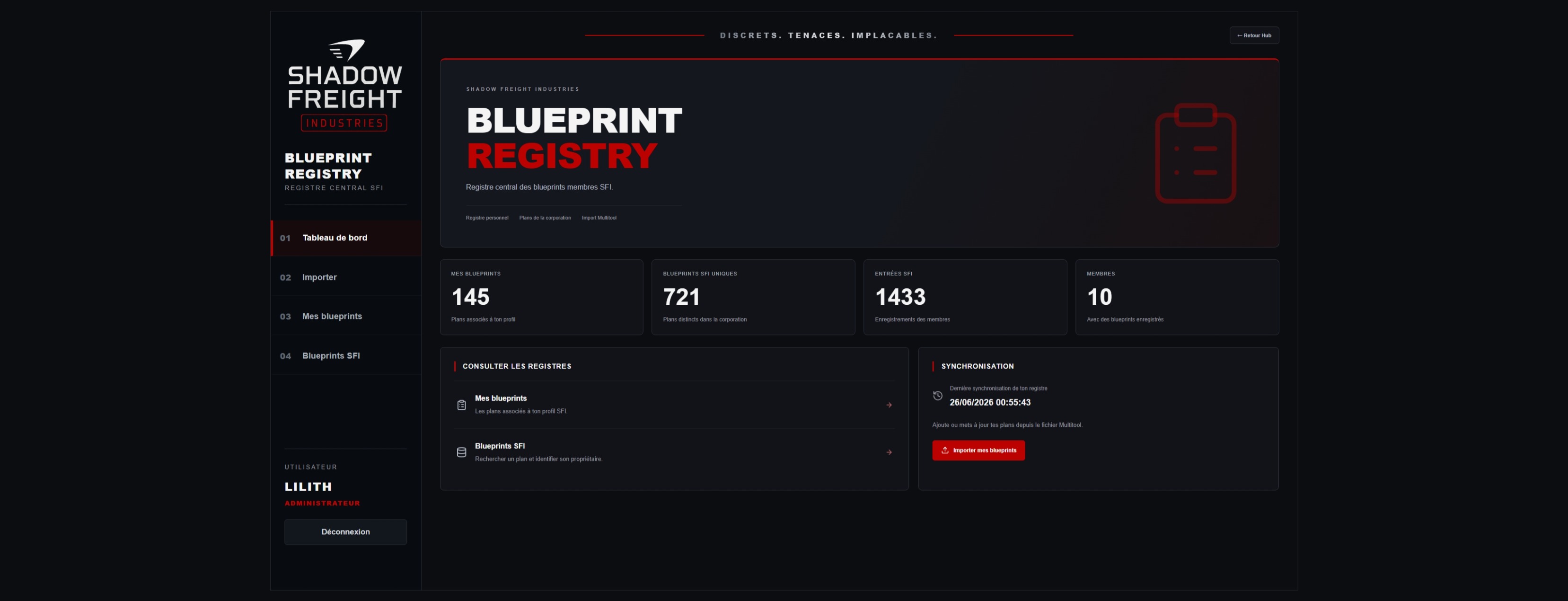 Blueprint Registry du SFI Center